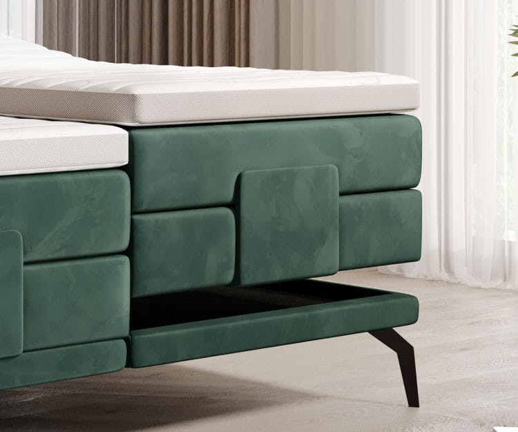 Łóżko RITA powierzchnia spania 100 x 200 cm Boxspring Do Sypialni Wysoka jakość