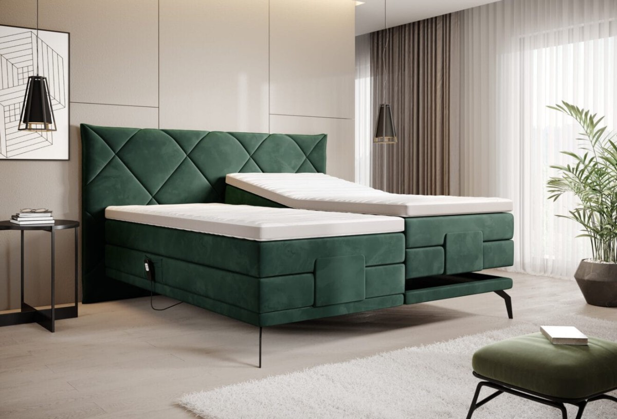 Łóżko RITA powierzchnia spania 100 x 200 cm Boxspring Do Sypialni Wysoka jakość