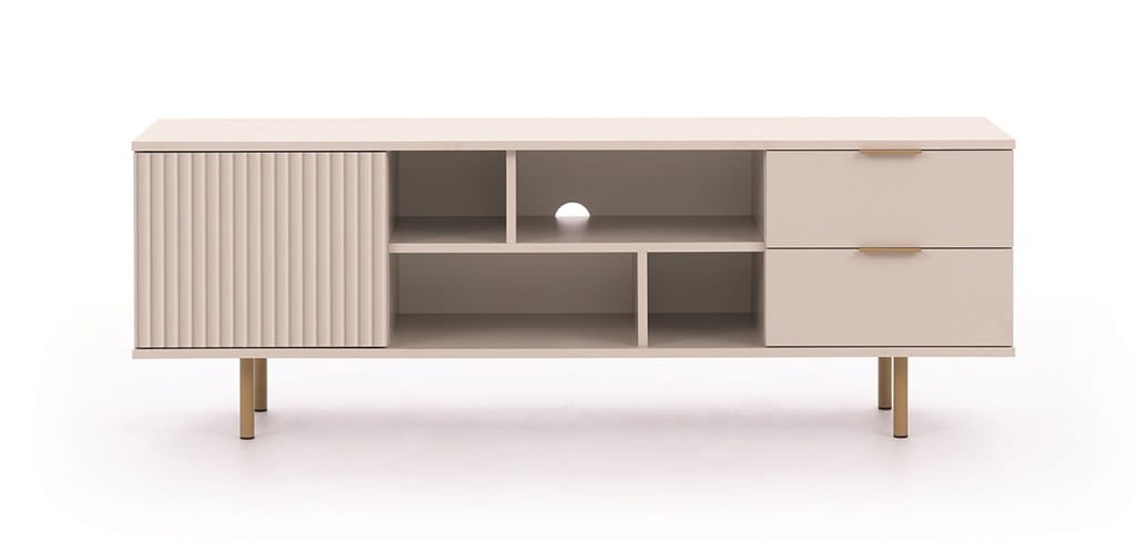 Szafka RTV NUBIA NB-06 w Stylu LOFT Szerokość 150 cm 2 szuflady 1 drzwiczki Cashmere Do salonu