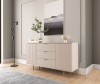 Komoda NUBIA NB-02 w Stylu LOFT 3 Szuflady 2 Drzwiczki Szerokość 150 cm Cashmere