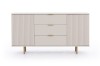 Komoda NUBIA NB-02 w Stylu LOFT 3 Szuflady 2 Drzwiczki Szerokość 150 cm Cashmere