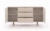 Komoda NUBIA NB-02 w Stylu LOFT 3 Szuflady 2 Drzwiczki Szerokość 150 cm Cashmere
