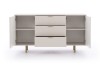 Komoda NUBIA NB-02 w Stylu LOFT 3 Szuflady 2 Drzwiczki Szerokość 150 cm Cashmere