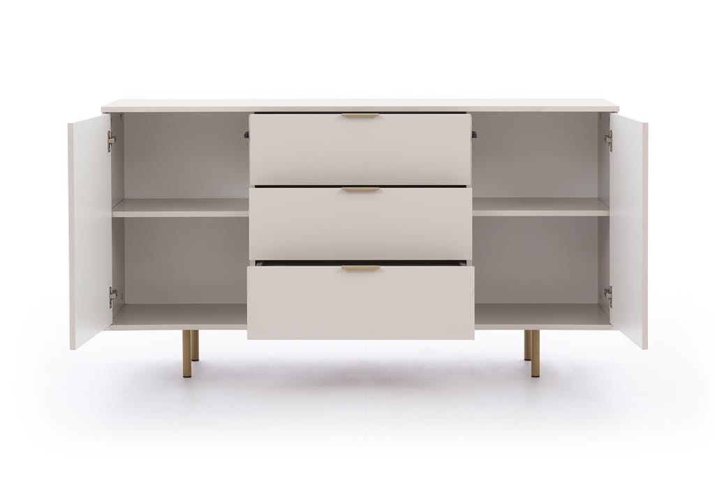 Komoda NUBIA NB-02 w Stylu LOFT 3 Szuflady 2 Drzwiczki Szerokość 150 cm Cashmere
