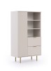 Regał NUBIA NB-04 w Stylu LOFT Szerokość 80 cm 2 szuflady 1 drzwiczki Cashmere