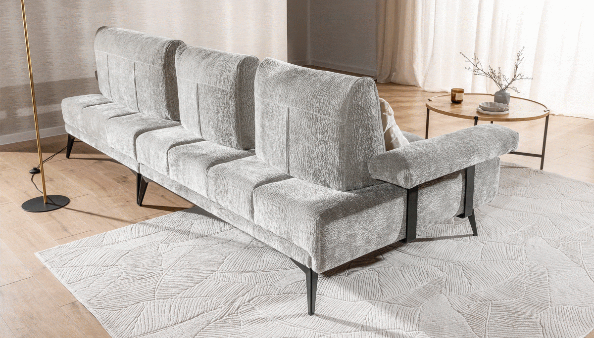 Zdjęcie Prezentujące Przesuwne Regulacje Oparcia na Wszystkich Oparciach w Narożniku VINCENZO