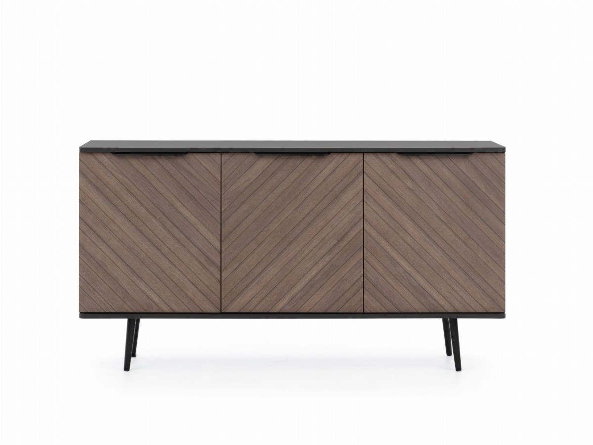 Komoda PINELLI PN K3D Do Salonu Pokoju Wyysokie nóżki  Czarny grafitCaptains Deck.jpg