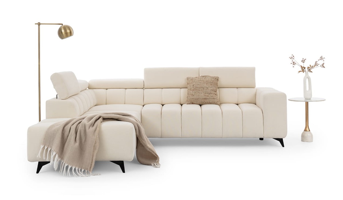 Narożnik RAGUSSO L w Minimalistycznej Aranżacji