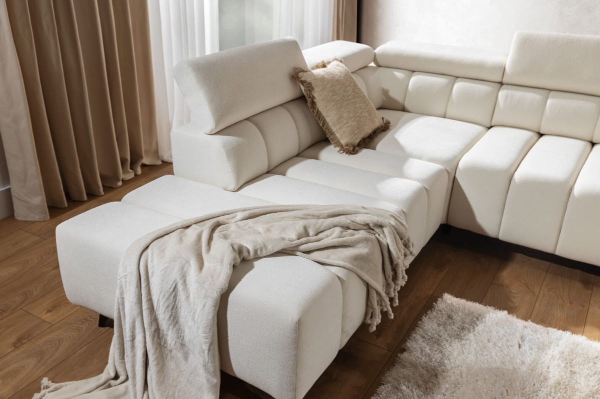 Narożnik RAGUSSO L Zdjęcie Prezentujące Szezlong w Salonie