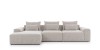 Modułowy Lewostronny Narożnik BASTIA S Modułowy OBL+1,5+1,5BP 338 cm na Białym Tle