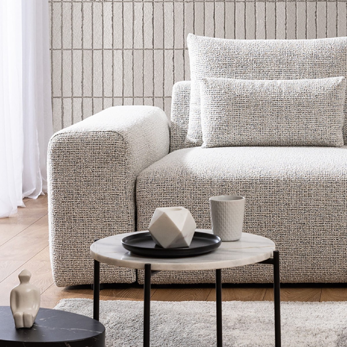 Sofa BASTIA 2P Modułowa 1,5BL+PANEL+1,5BP 290 cm Zdjęcie Prezentujące Moduł Boczny
