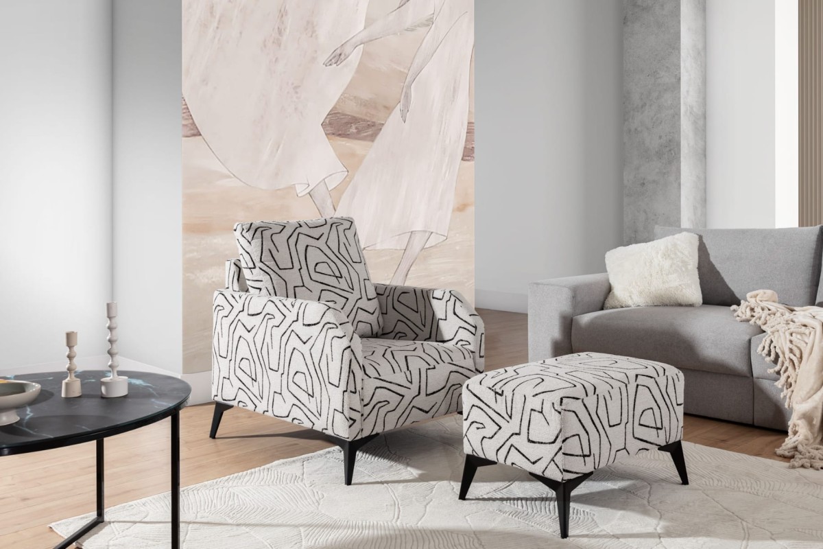 Komfortowy Fotel FIGARO we Wzory w Salonie