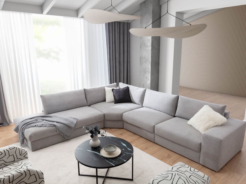 Narożnik HERMES L 346 cm Modułowy OL+RXL+1,5+1,5BP Nowoczesny do Salonu