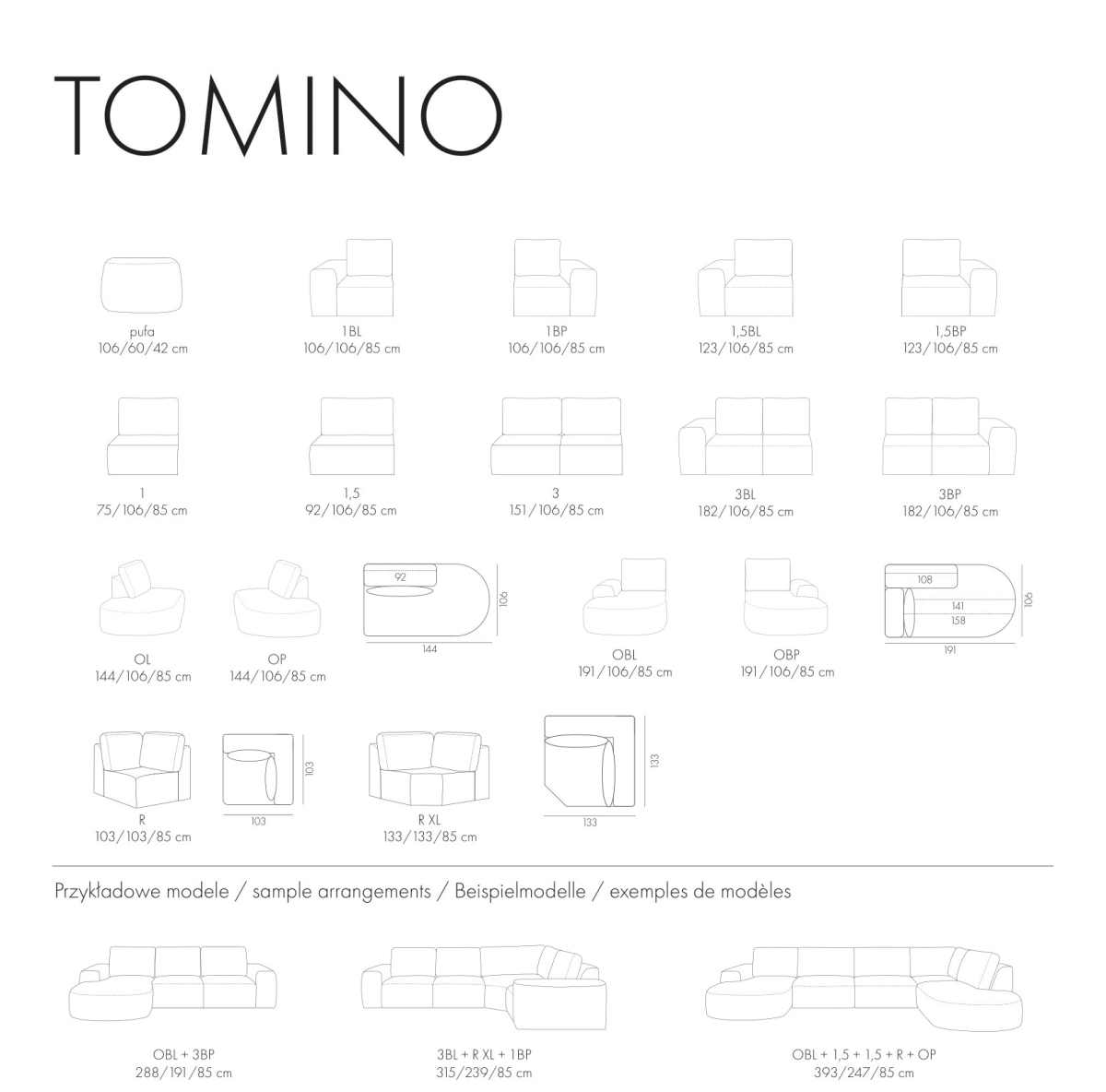Kolekcja Mebli Wypoczynkowych TOMINO
