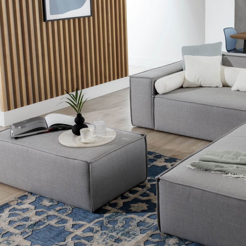 Pufa FONDY Modułowa 103 cm Szara w Salonie