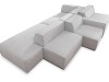 Funkcjonalna Modułowa Sofa FONDY PUFA+1+OL+R+1