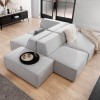 Komfortowa Modułowa Sofa FONDY PUFA+1+OL+R+1 w Salonie