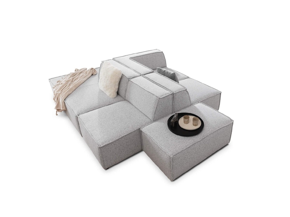 Modułowa Komfortowa Sofa FONDY PUFA+1+OL+R+1