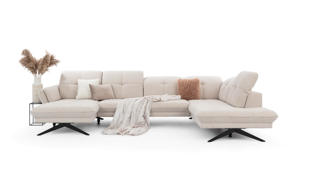 Prawostronny Narożnik MARBELLA XL Modułowy OBL+2,5+OP MINI w Minimalistycznej Aranżacji