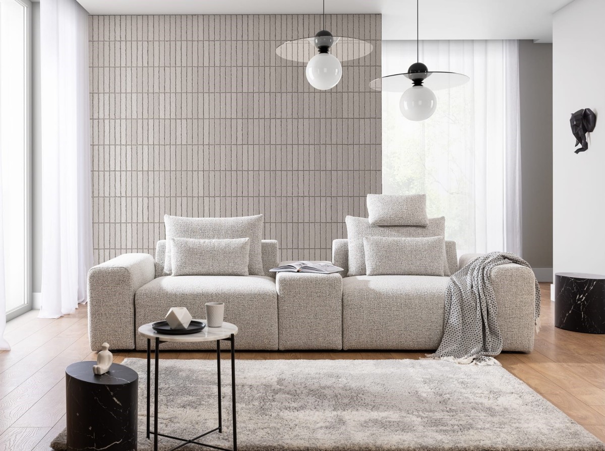 Dwuosobowa Sofa BASTIA 2P Modułowa 1,5BL+PANEL+1,5BP 290 cm w Salonie