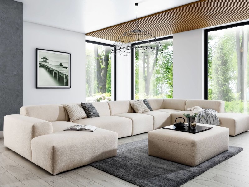 Narożnik ZEUS U XL Modułowy 477 cm OL+R+1+1+2+OBP Nowoczesny  w Salonie