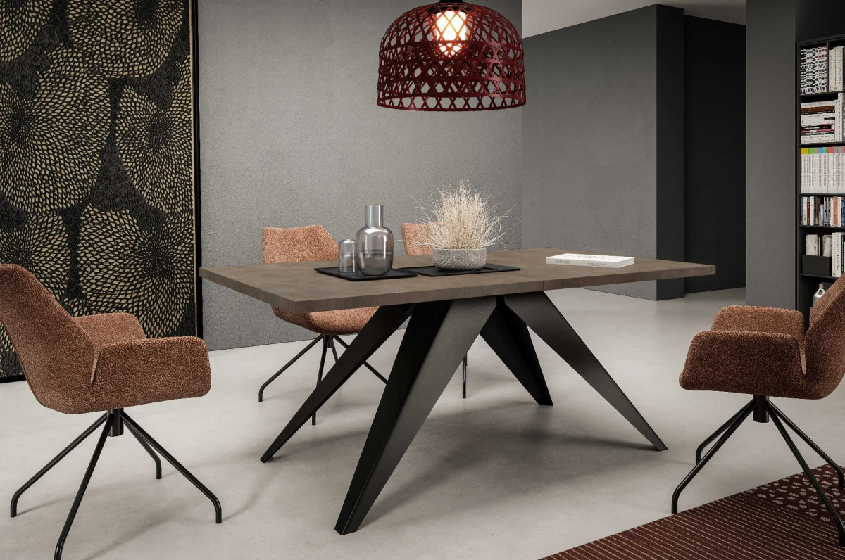 stół vento złożony aranżacja Dark Grey ChicagoConcrete.jpg