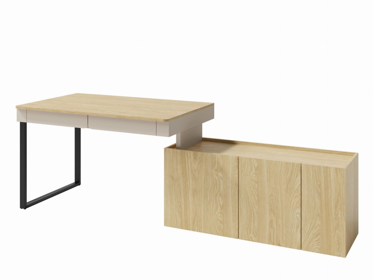 LC10_Bez_Piaskowy_Angle-180 biurko z komodą prawa strona.jpg