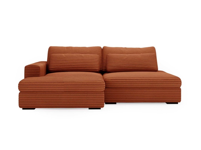 Lewostronny Ceglany Narożnik LEIDA Rozkładany Funkcja Spania