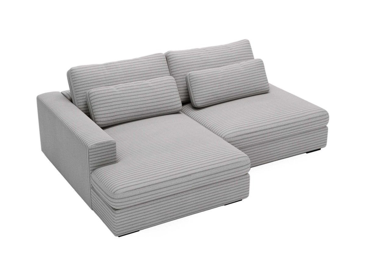 Lewostronny Kremowy Narożnik LEIDA Rozkładany Funkcja Spania widok od góry