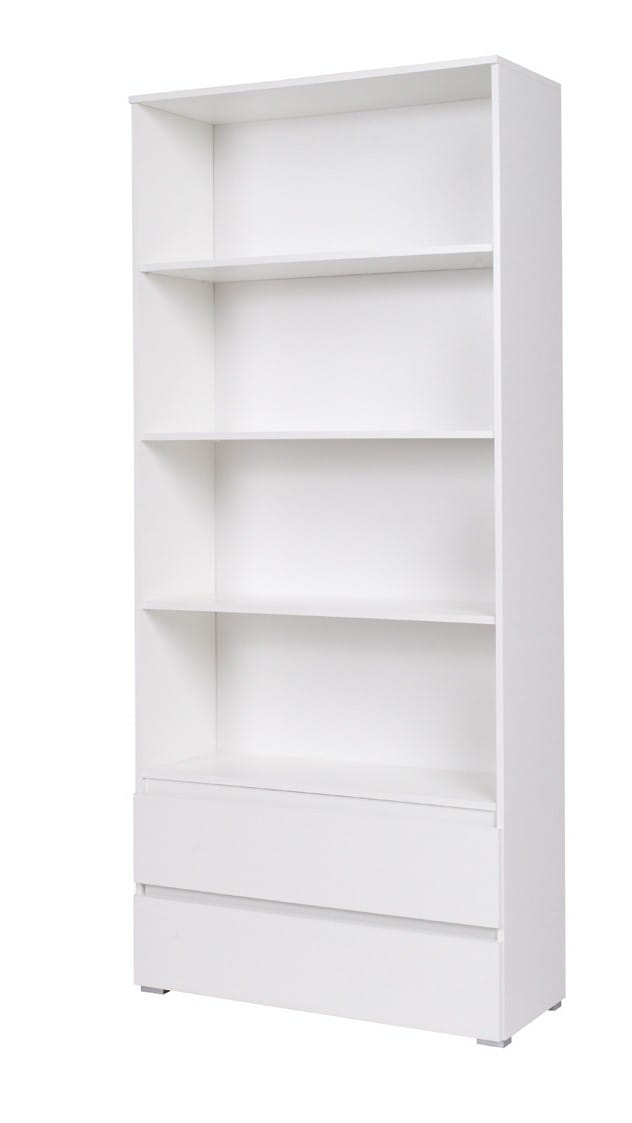 Regal-COSMO-C03-Szerokosc-92-cm-Wysokosc-204-cm-Nowoczesny-Do-Salonu-Pokoju-Dziecka-Pojemny-Mlodziezowy-2-Szuflady-Polki-Bialy.jpg