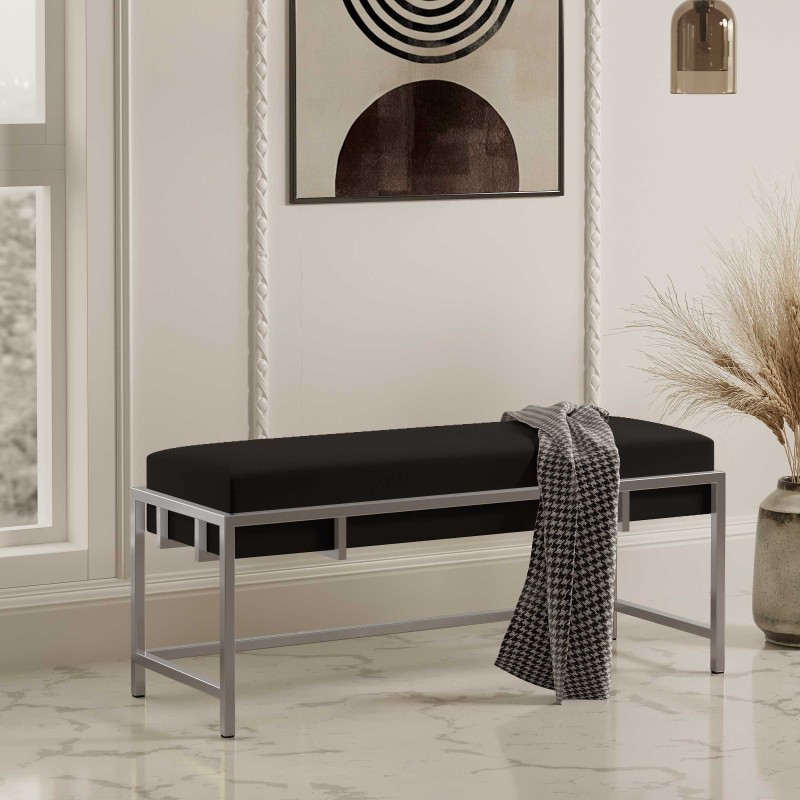 ŁAWKA GLAMOUR ARANŻACJA CZARNY NÓŻKI CHROM.jpg