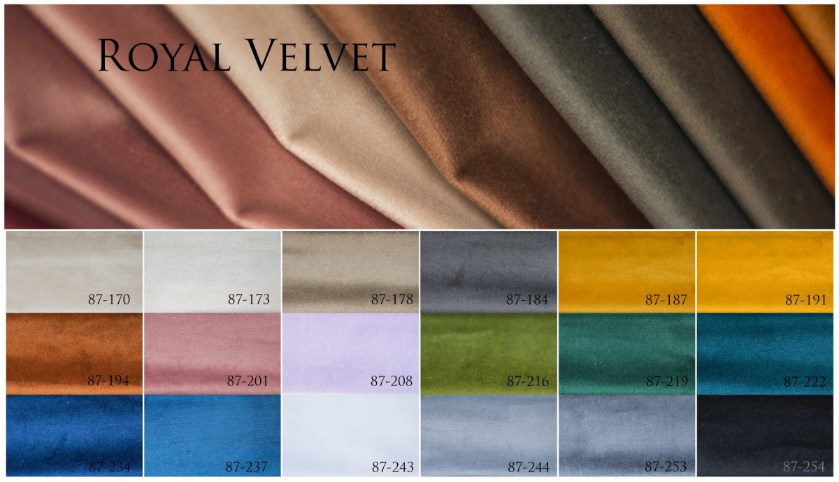 ROYAL-VELVET tkaminy siedzisko
