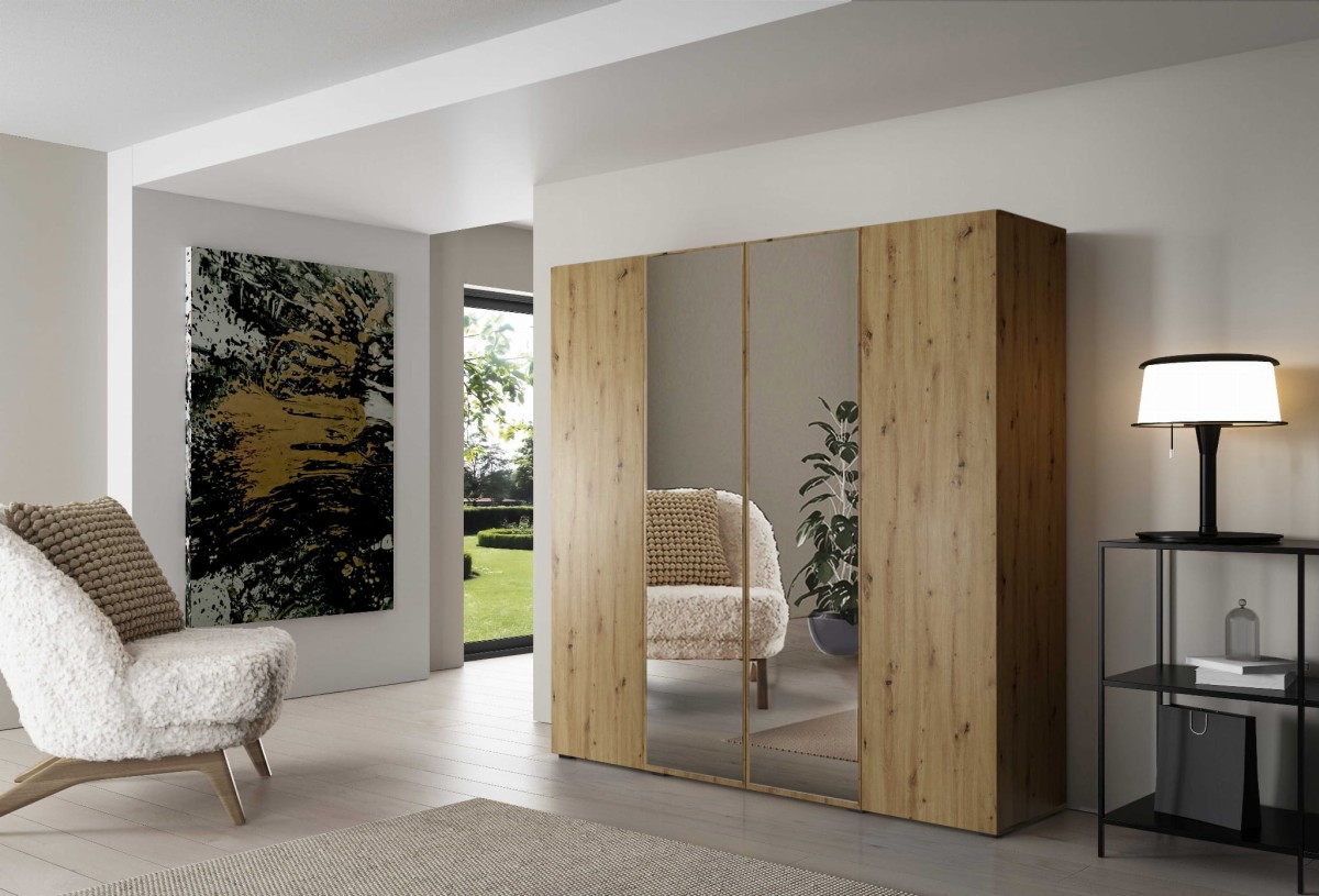 szafa 2m front gładki artisan lustro aranżacja.jpg