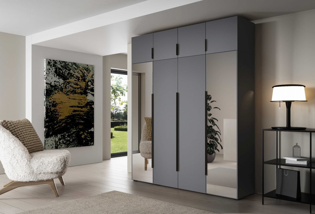 szafa 2m nadstawka front gładki antracyt lustro uchwyt aranżacja.jpg