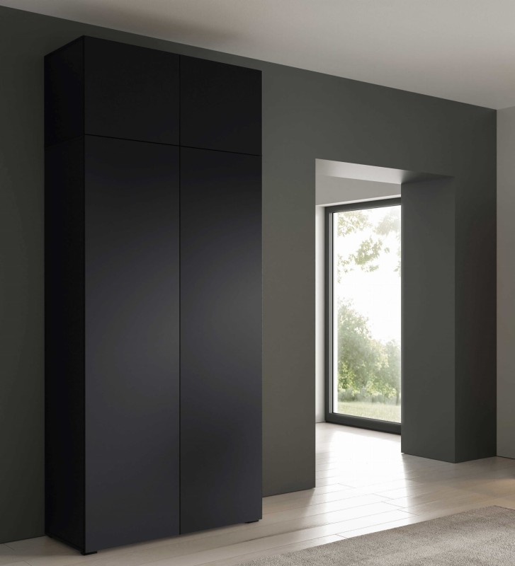 szafa 1m z nadstawką front gladki czarny aranżacja — 100.jpg