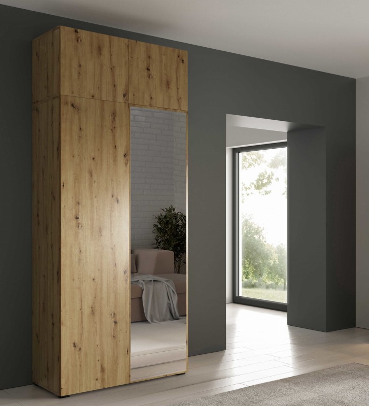 szafa 1m z nadstawka front artisan jedno lustro aranżacja — 100.jpg