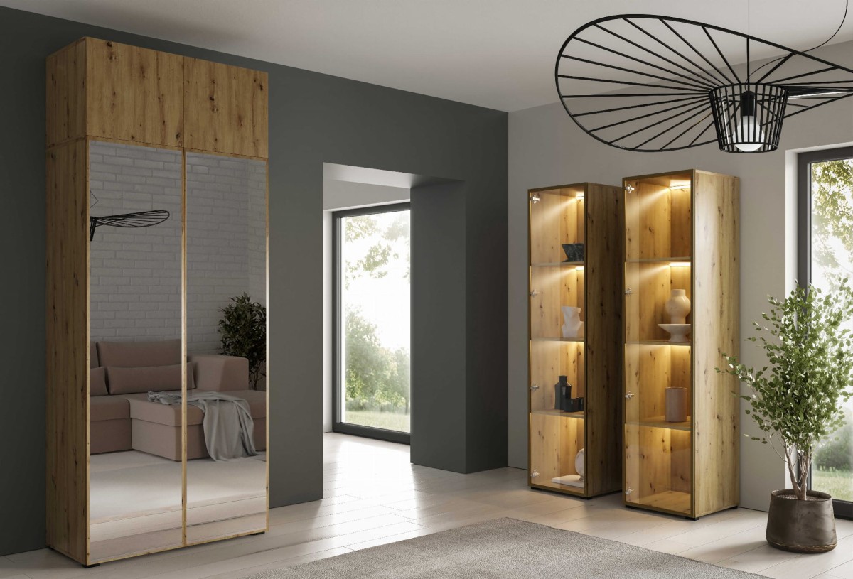 szafa 1m z nadstawka front artisan lustro aranżacja.jpg