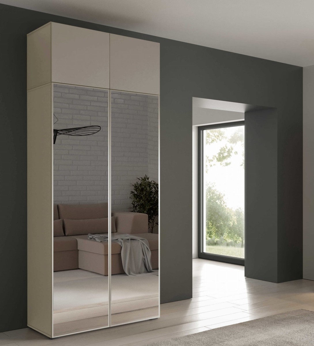 szafa 1m z nadstawka front kasmir lustro aranżacja — 100.jpg