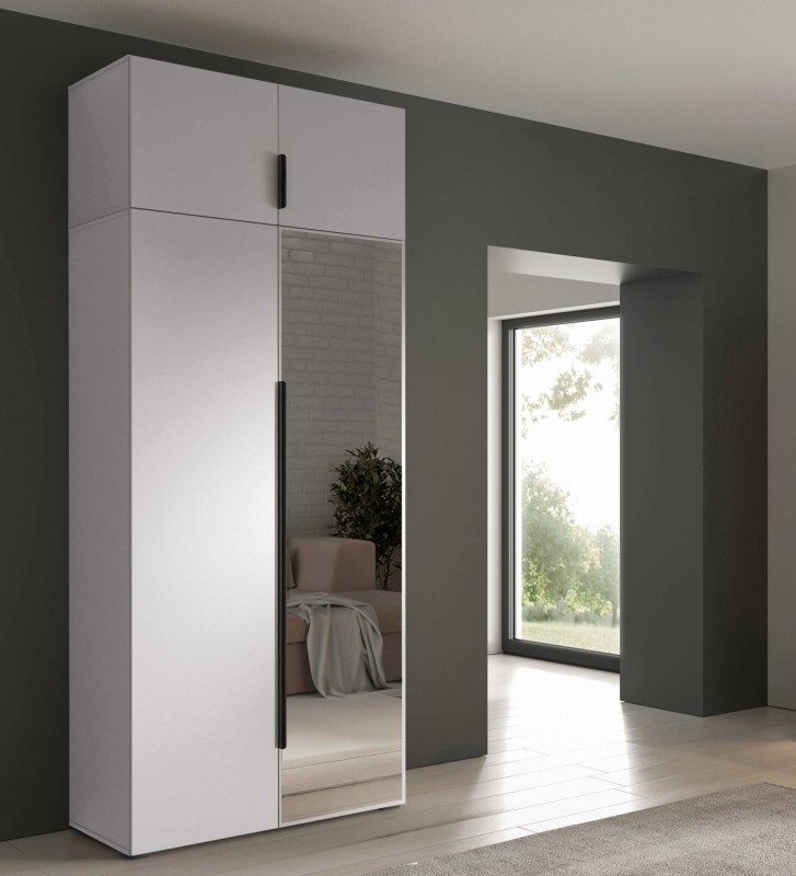 szafa 1m z nadstawka front biała jedno lustro uchwyt aranżacja — 100.jpg