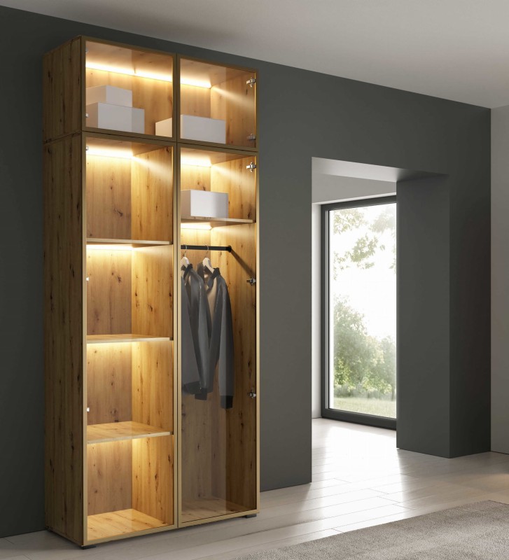 szafa 1m z nadstawkami front artisan szkło ramka aranżacja — 100.jpg