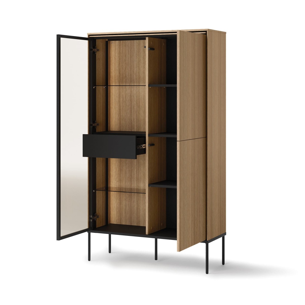 VI1DL_KOMODA 2D1W WITRYNA METALOWE WYSOKIE NÓŻKI WEWNĄTRZ.jpg