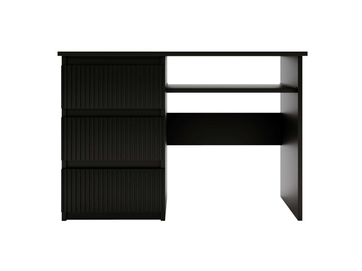 BIURKO FLEXI CZARNE LEWE RYFLOWANE SZUFLADY BRYŁA.jpg