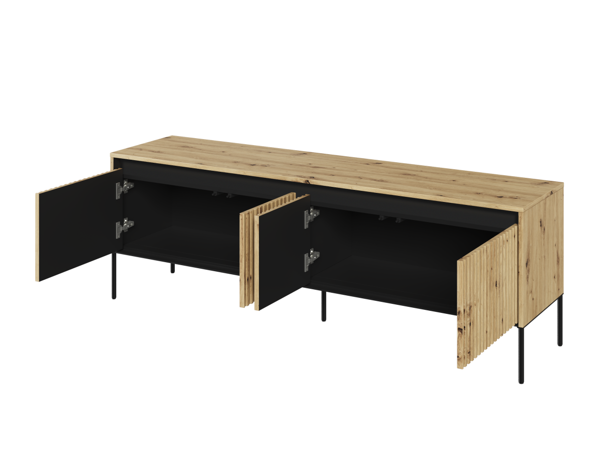 TR5DAC-V2_03 SZAFKA RTV TREND DĄB ARTISAN CZARNY WEWNĄTZR.png