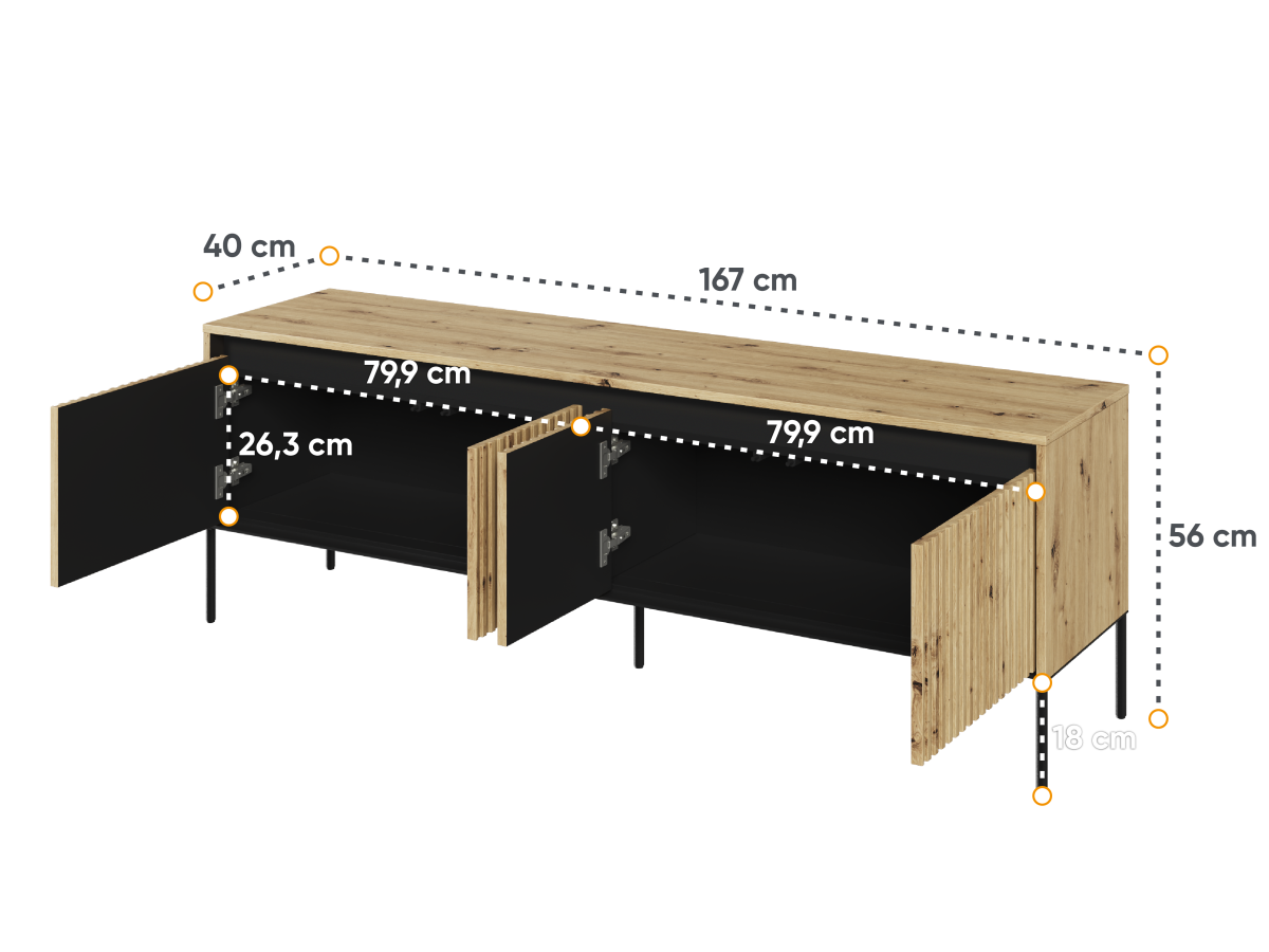 TR5DAC-V2_05 SZAFKA RTV TREND DĄB ARTISAN CZARNY WYMIARY.png