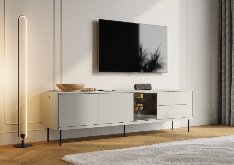 EP7KDC_01a SZAFKA RTV OŚWIETLENIE LED KASZMIR DĄB CIEMNY ARANŻACJA.jpg