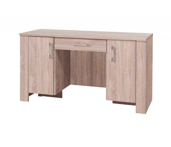 Biurko CEZAR szerokość 140 cm sonoma 17 Nowoczesna Do Sypialni Pojemna Półki Dąb Sonoma