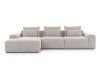 Narożnik Lewostronny BASTIA S Modułowy OBL+1,5+1,5BP 338 cm na Białym Tle