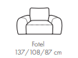 Zdjęcie Wymiarów Fotel DIONIZOS 137 cm