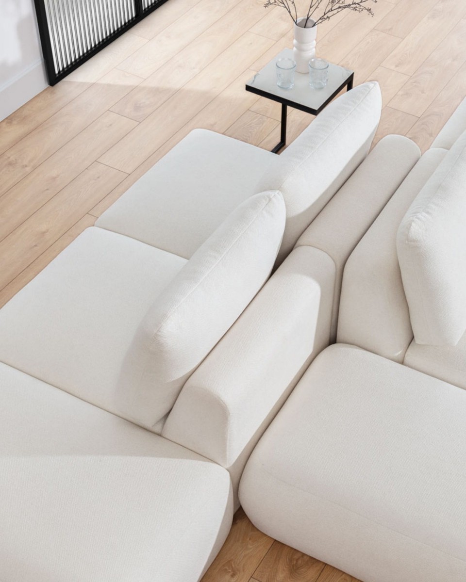 Wygodna Sofa DIONIZOS do Salonu Zdjęcie Prezentujące Tkaninę