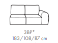 Element 3 BP DIONIZOS 183 cm Moduł Budujący Narożnik